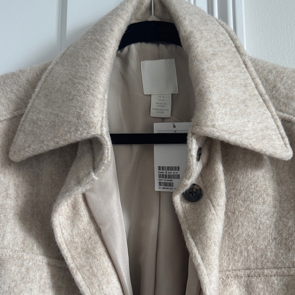 H&M Cream Wool Coat - Picture 4 of 12